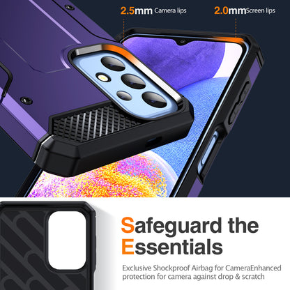 For Samsung Galaxy A23 4G / A23 5G (Global Version) / A13 4G / A13 5G / M13 5G / A04 4G / A04s 4G / A32 5G / M32 5G TPU+PC Phone Cover Kickstand Case