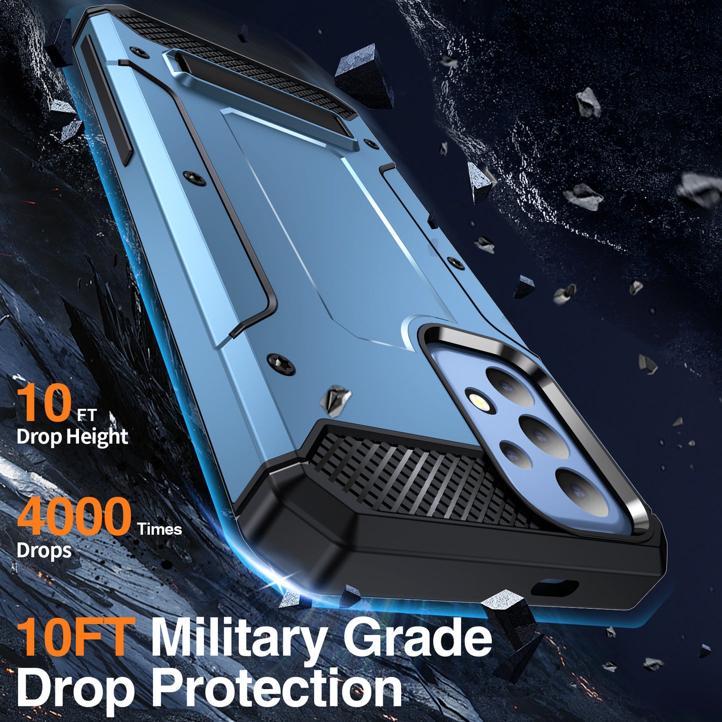 For Samsung Galaxy A23 4G / A23 5G (Global Version) / A13 4G / A13 5G / M13 5G / A04 4G / A04s 4G / A32 5G / M32 5G TPU+PC Phone Cover Kickstand Case