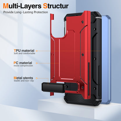 For Samsung Galaxy A23 4G / A23 5G (Global Version) / A13 4G / A13 5G / M13 5G / A04 4G / A04s 4G / A32 5G / M32 5G TPU+PC Phone Cover Kickstand Case