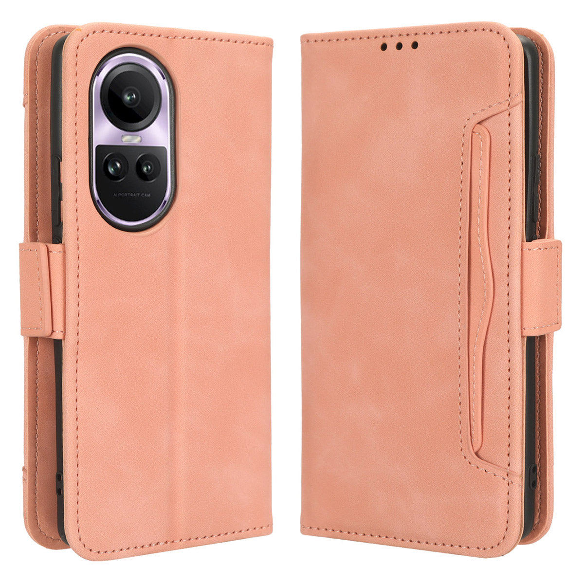 For Oppo Reno10 Pro 5G CPH2525 (Global) / Reno10 5G CPH2531 (Global) Multiple Card Slots Leather Phone Case Wallet Stand Cover