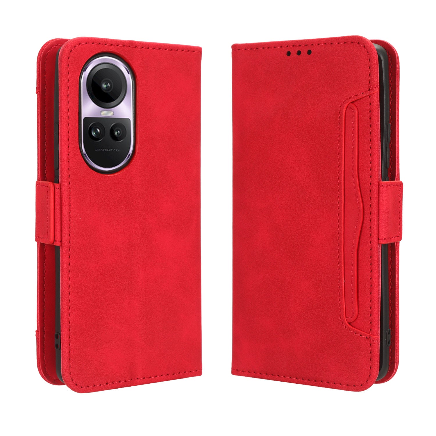 For Oppo Reno10 Pro 5G CPH2525 (Global) / Reno10 5G CPH2531 (Global) Multiple Card Slots Leather Phone Case Wallet Stand Cover