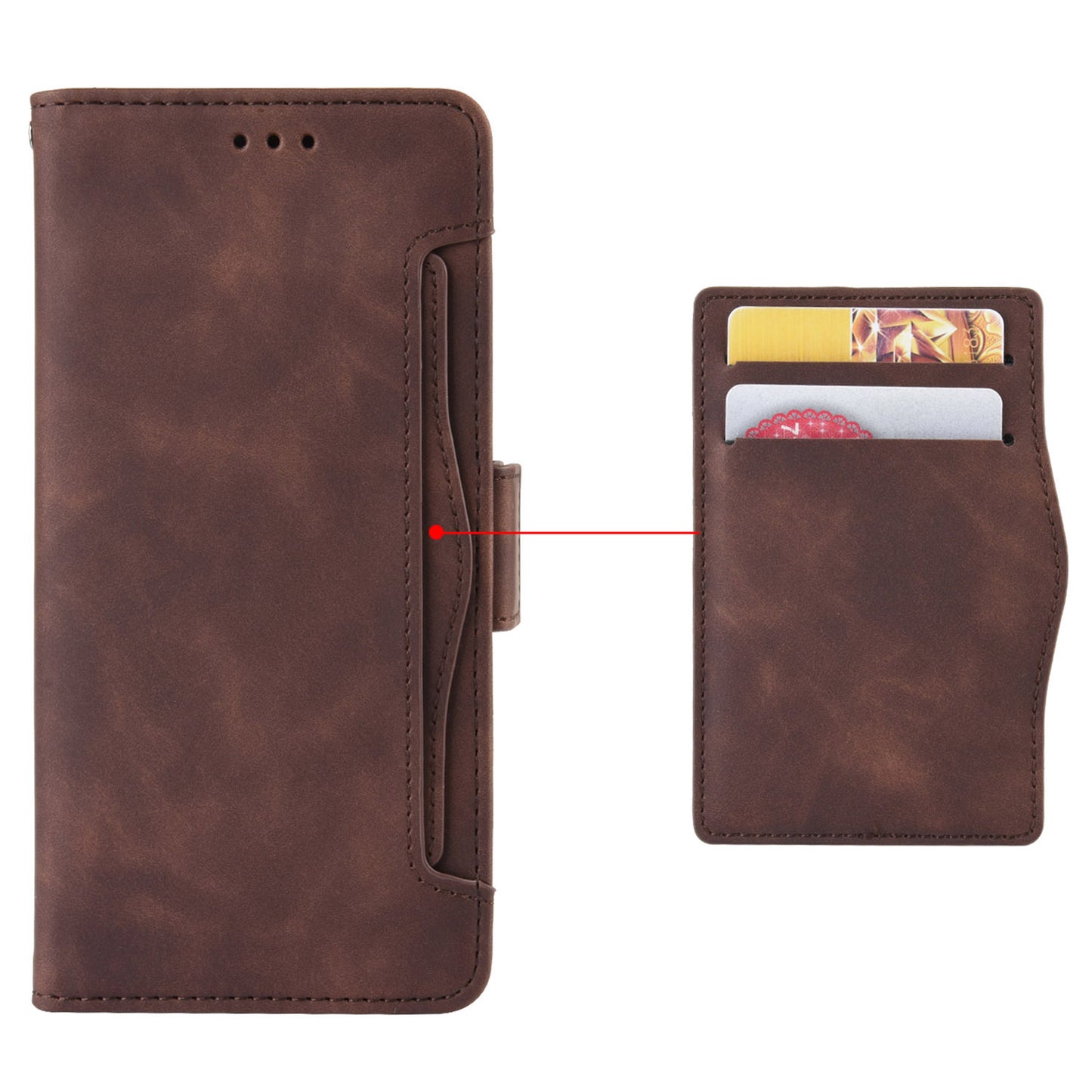 For Oppo Reno10 Pro 5G CPH2525 (Global) / Reno10 5G CPH2531 (Global) Multiple Card Slots Leather Phone Case Wallet Stand Cover