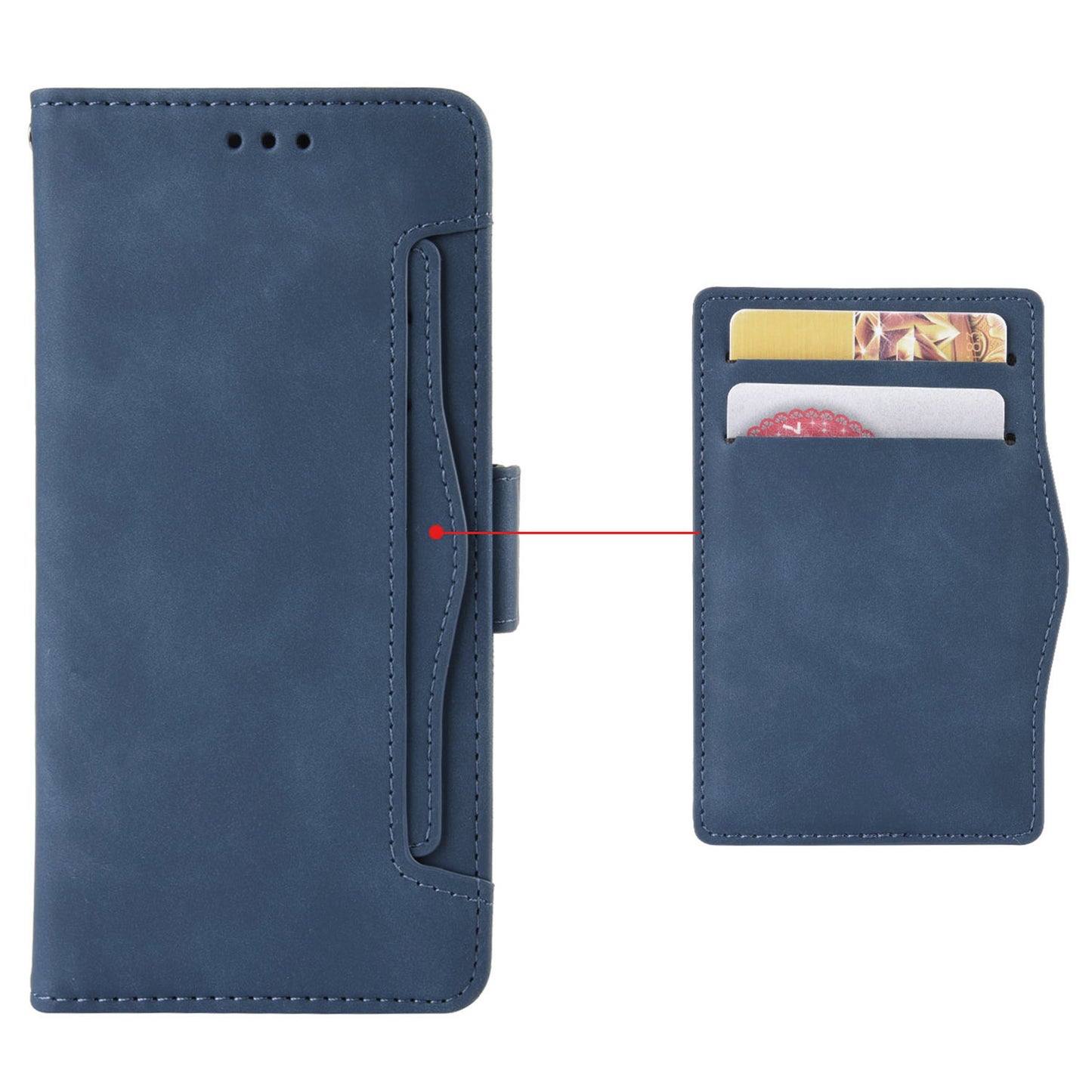 For Oppo Reno10 Pro 5G CPH2525 (Global) / Reno10 5G CPH2531 (Global) Multiple Card Slots Leather Phone Case Wallet Stand Cover