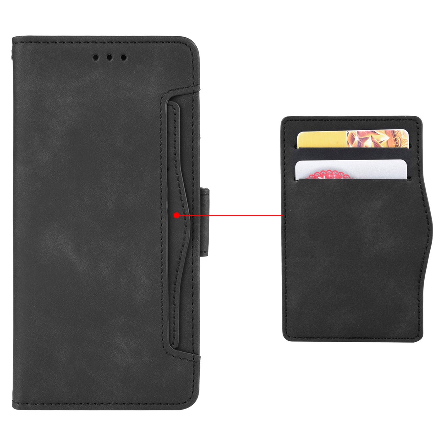 For Oppo Reno10 Pro 5G CPH2525 (Global) / Reno10 5G CPH2531 (Global) Multiple Card Slots Leather Phone Case Wallet Stand Cover