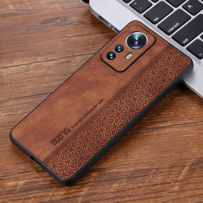 AZNS For Xiaomi Redmi Note 12S 4G Imprinted Protective Phone Case PU Leather Coated TPU Cover