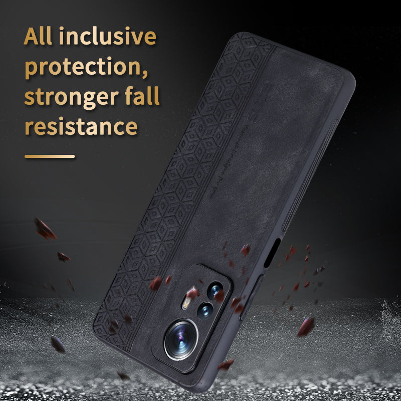 AZNS For Xiaomi Redmi Note 12S 4G Imprinted Protective Phone Case PU Leather Coated TPU Cover