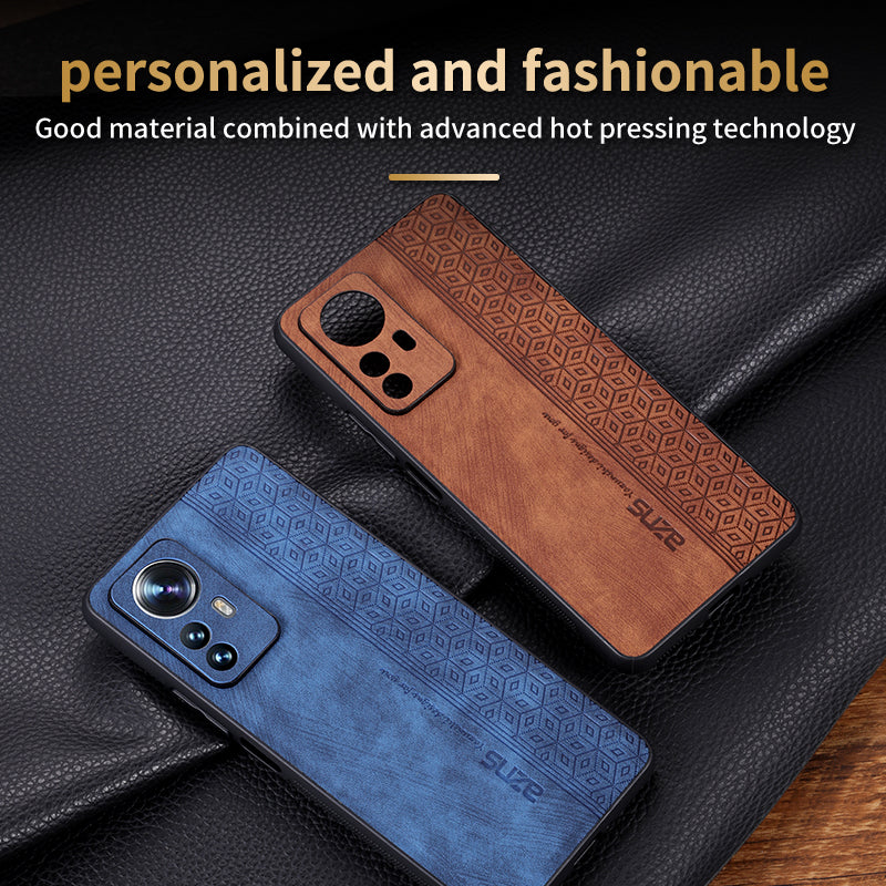 AZNS For Xiaomi Redmi Note 12S 4G Imprinted Protective Phone Case PU Leather Coated TPU Cover