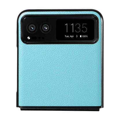 For Motorola Razr 40 5G Litchi Texture Phone Case PU Leather Coated PC Anti-drop Cover