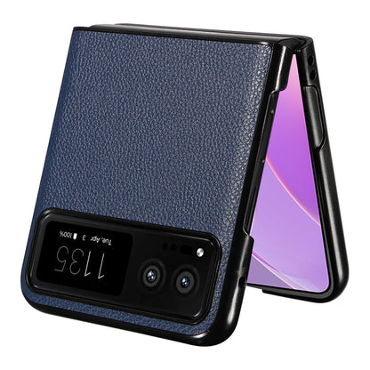For Motorola Razr 40 5G Litchi Texture Phone Case PU Leather Coated PC Anti-drop Cover