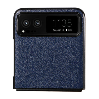 For Motorola Razr 40 5G Litchi Texture Phone Case PU Leather Coated PC Anti-drop Cover