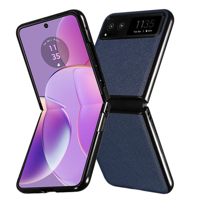 For Motorola Razr 40 5G Litchi Texture Phone Case PU Leather Coated PC Anti-drop Cover