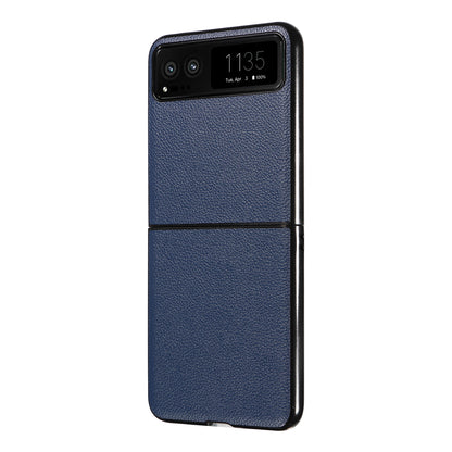 For Motorola Razr 40 5G Litchi Texture Phone Case PU Leather Coated PC Anti-drop Cover