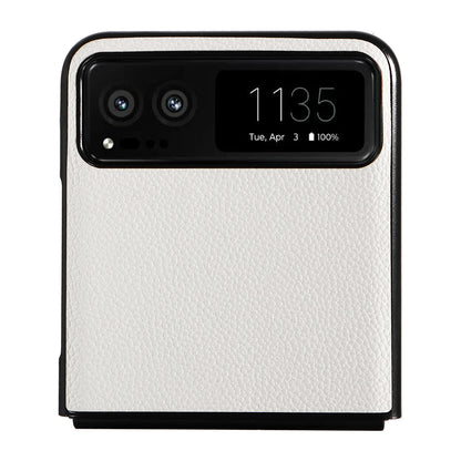 For Motorola Razr 40 5G Litchi Texture Phone Case PU Leather Coated PC Anti-drop Cover