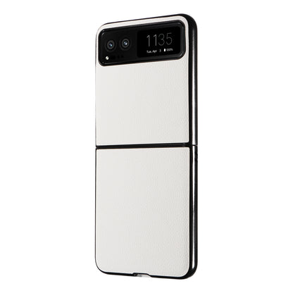 For Motorola Razr 40 5G Litchi Texture Phone Case PU Leather Coated PC Anti-drop Cover