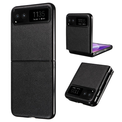 For Motorola Razr 40 5G Litchi Texture Phone Case PU Leather Coated PC Anti-drop Cover