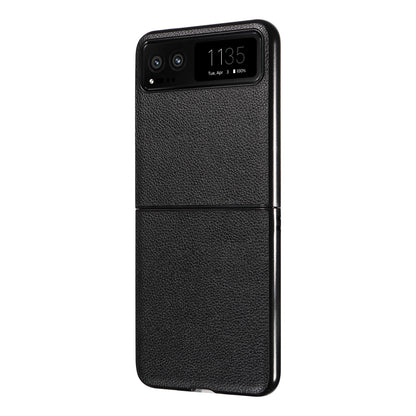 For Motorola Razr 40 5G Litchi Texture Phone Case PU Leather Coated PC Anti-drop Cover