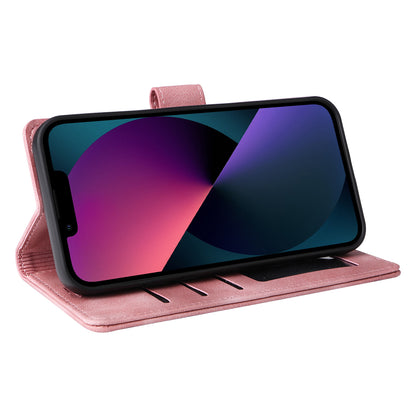 007 Series Phone Case Wallet for iPhone 15 , PU Leather Skin-touch Stand Flip Cover