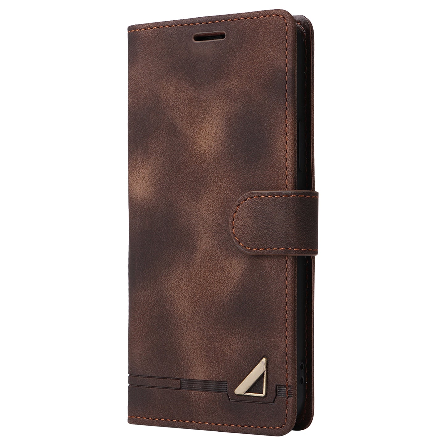 007 Series For iPhone 15 Pro Anti-Scratch PU Leather Stand Shell Flip Wallet Skin-touch Phone Case Cover