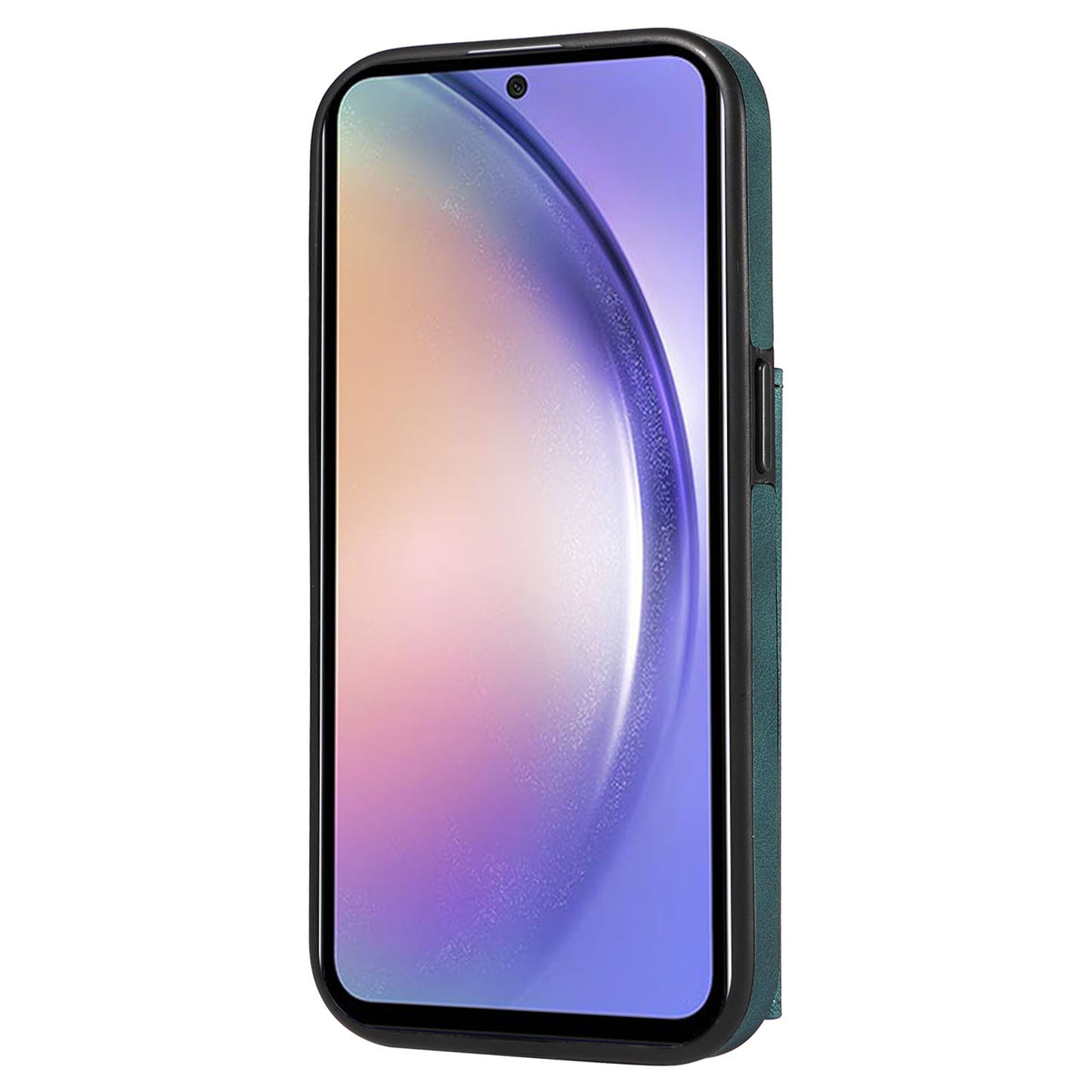 001 For Samsung Galaxy A54 5G Card Holder Phone Case Ring Kickstand Anti-drop PU Leather+TPU Cover