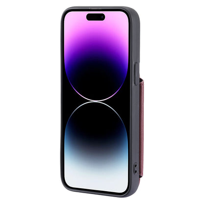 009 Kickstand Phone Case for iPhone 15 Pro , Zipper Wallet RFID Blocking PU+TPU Cover with Strap