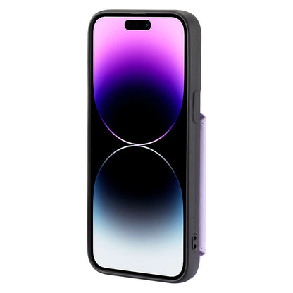 009 Kickstand Phone Case for iPhone 15 Pro , Zipper Wallet RFID Blocking PU+TPU Cover with Strap