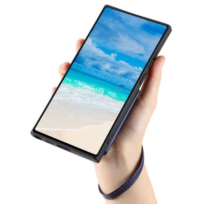 009 Anti-Scratch Phone Case for iPhone 15 , Wallet RFID Blocking PU+TPU Cover Kickstand Zipper Shell with Strap