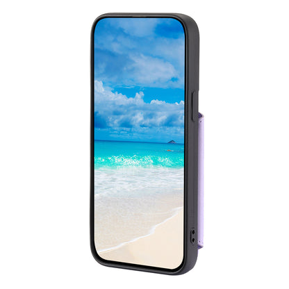 009 Cell Phone Back Case for iPhone 6 / 6s / 7 / 8 / SE (2020) / SE (2022) , RFID Blocking PU+TPU Cover Kickstand Zipper Wallet Shell with Strap