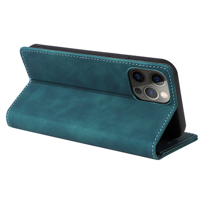006 Series For iPhone 15 Pro Case PU Leather Phone Cover with Wallet Stand