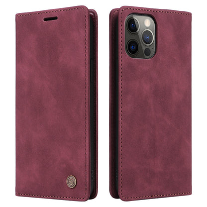 006 Series For iPhone 15 Pro Case PU Leather Phone Cover with Wallet Stand