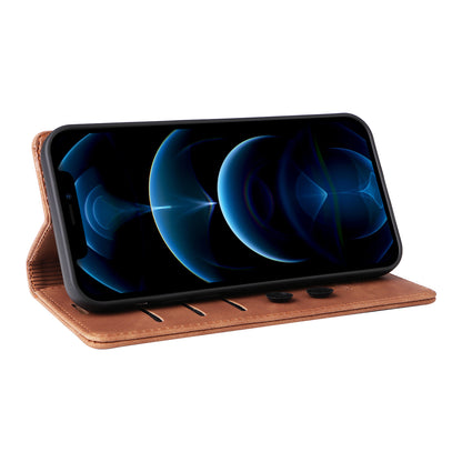 006 Series For iPhone 15 Pro Case PU Leather Phone Cover with Wallet Stand