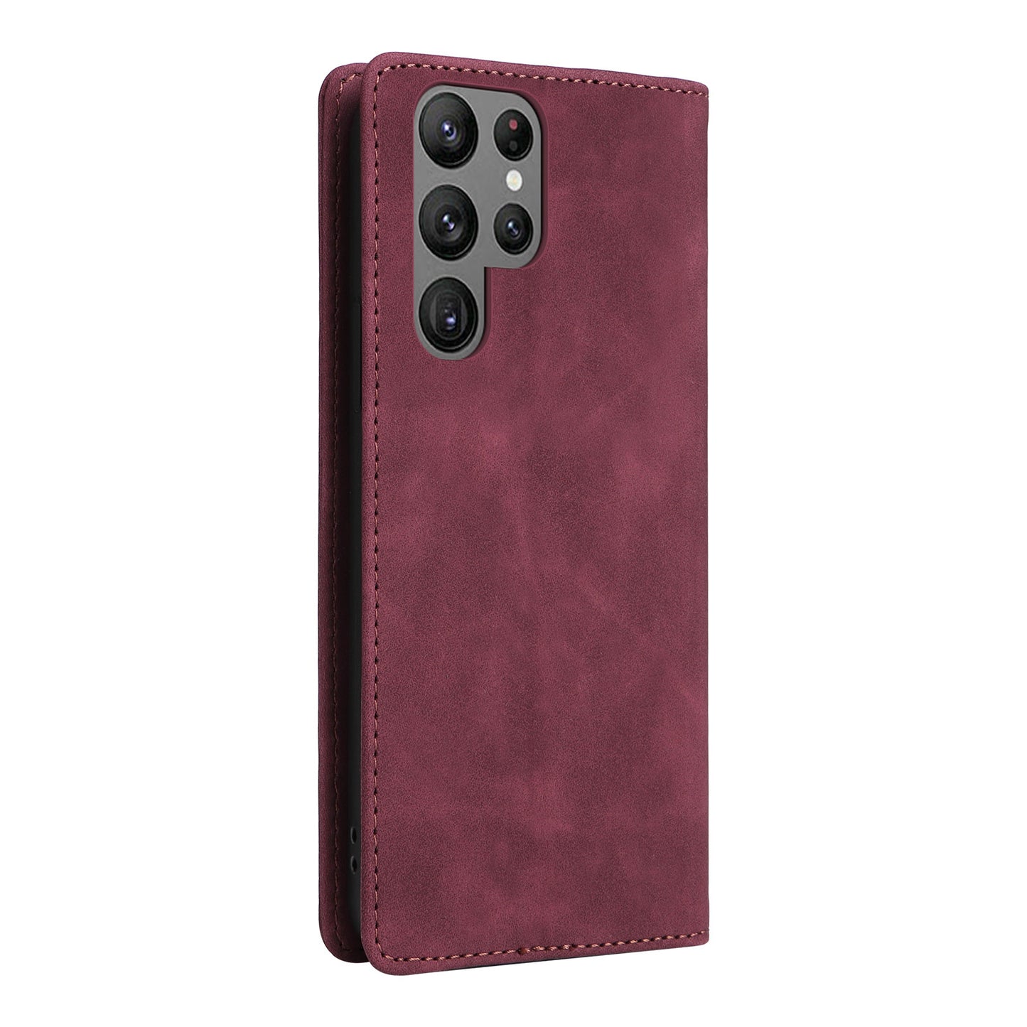 006 Series For Samsung Galaxy S23 Ultra Leather Case Phone Wallet Cover with Sucker Closure