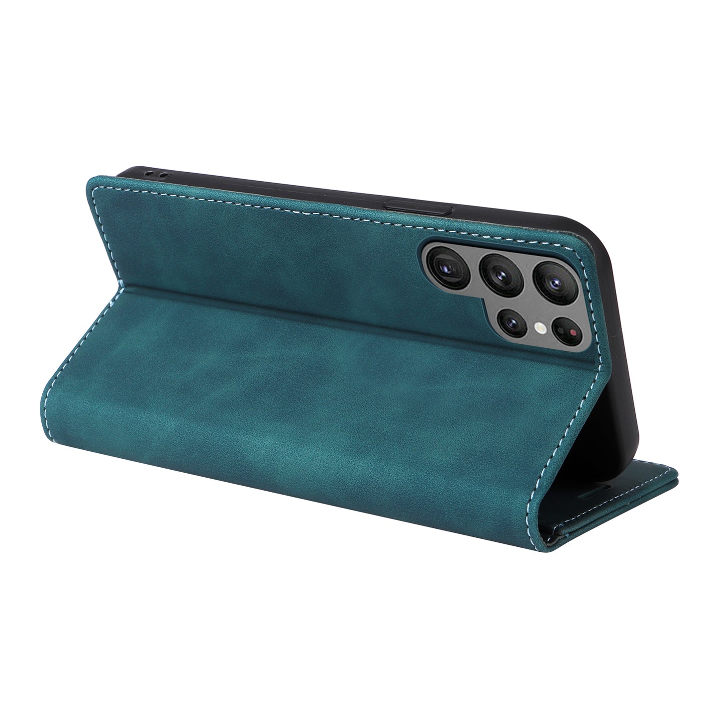 006 Series For Samsung Galaxy S23 Ultra Leather Case Phone Wallet Cover with Sucker Closure