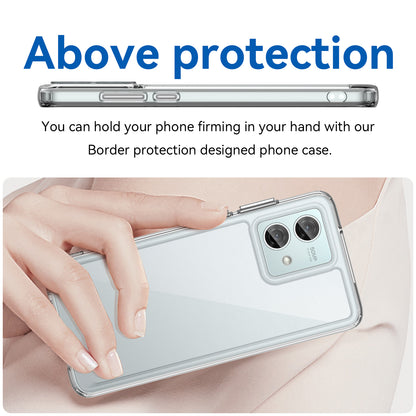 For Motorola Moto G84 5G Phone Case Electroplating Buttons Acrylic+TPU Cover (Big Rear Lens Hole)