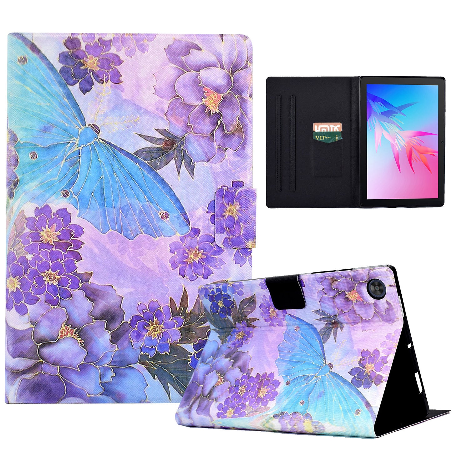 For Huawei Enjoy Tablet 2 / MatePad T 10S 10.1 inch / MatePad T 10 9.7 inch / Honor Pad 6 10.1-inch / Pad X6 9.7 inch Leather Cover Card Slots Tablet Case