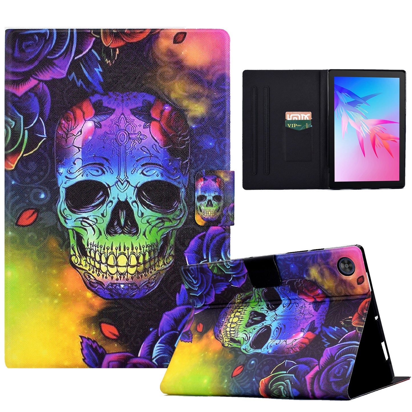 For Huawei Enjoy Tablet 2 / MatePad T 10S 10.1 inch / MatePad T 10 9.7 inch / Honor Pad 6 10.1-inch / Pad X6 9.7 inch Leather Cover Card Slots Tablet Case