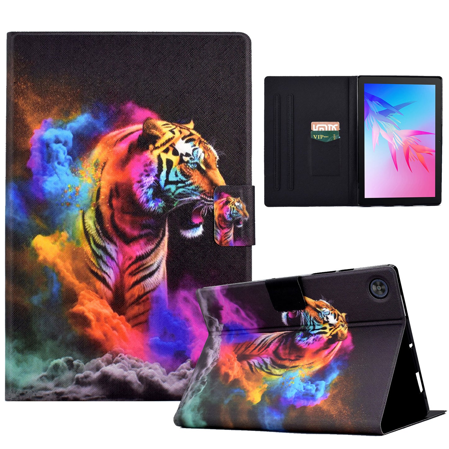 For Huawei Enjoy Tablet 2 / MatePad T 10S 10.1 inch / MatePad T 10 9.7 inch / Honor Pad 6 10.1-inch / Pad X6 9.7 inch Leather Cover Card Slots Tablet Case