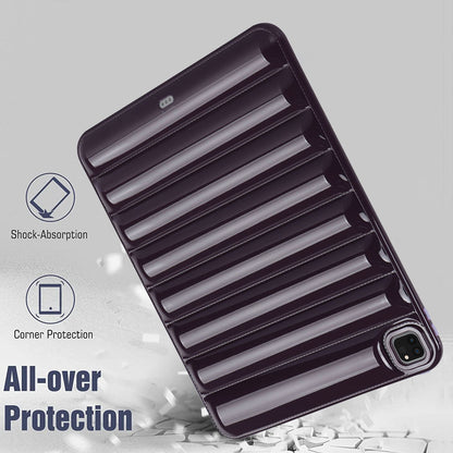 For iPad Pro 12.9 (2021) / (2020) / (2022) Shockproof Tablet Shell Down Jacket Texture Soft TPU Case