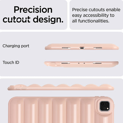 For iPad Pro 11 (2020) / (2021) / (2022) Anti-Dust Candy Color Tablet Shell Case Down Jacket TPU Cover