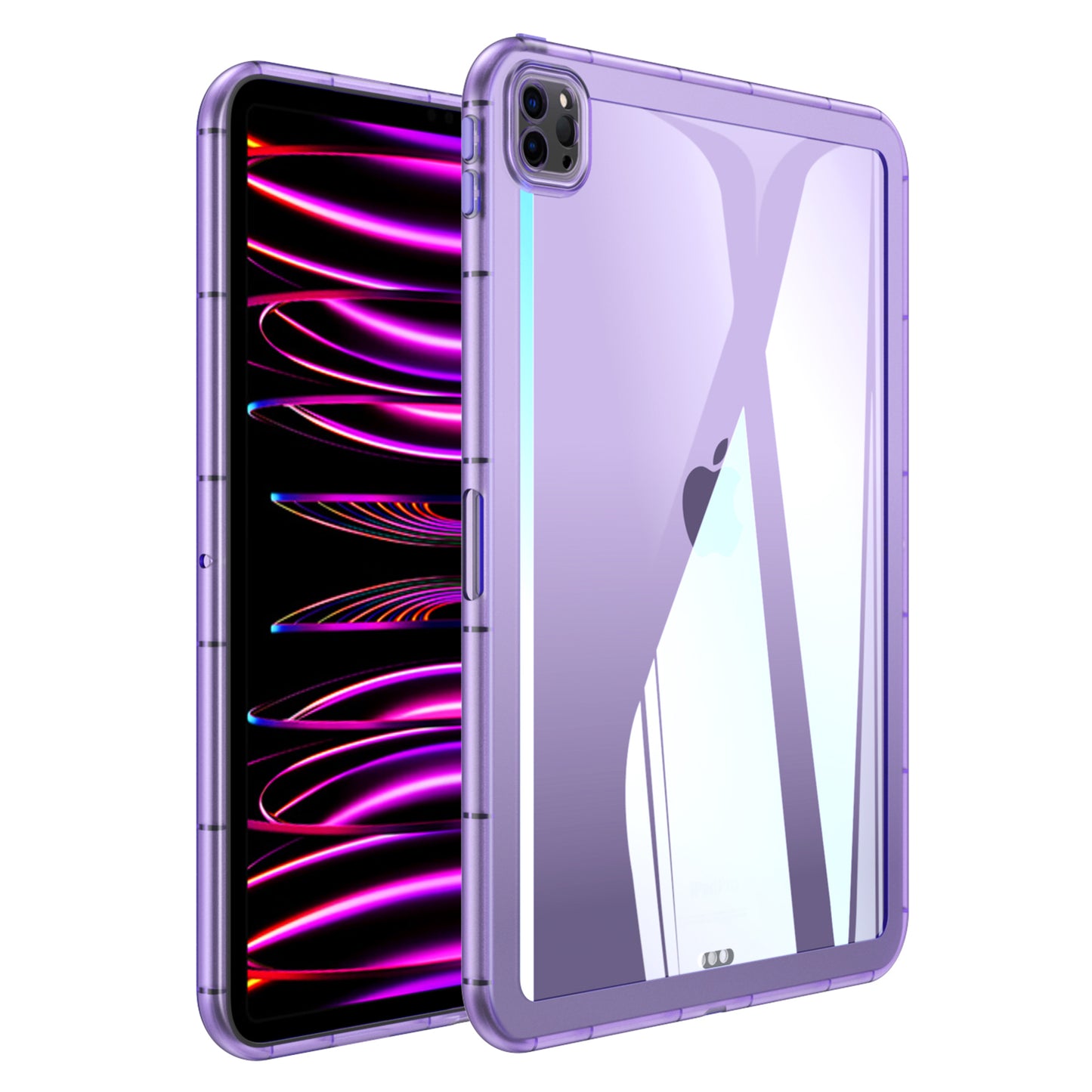 For iPad Pro 12.9 (2020) / (2021) / (2022) Acrylic+TPU Clear Tablet Case Anti-drop Tablet Cover