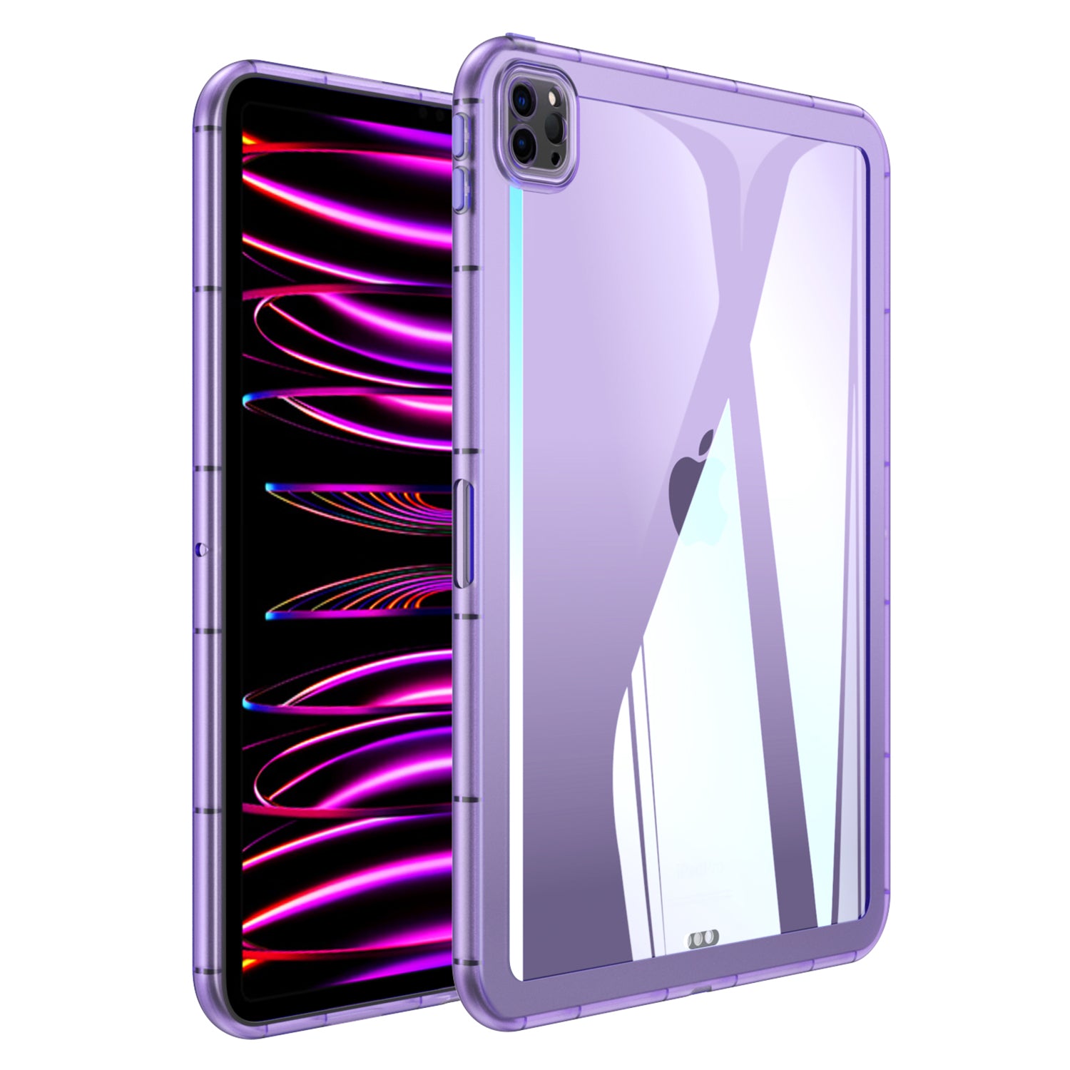 For iPad Pro 12.9 (2020) / (2021) / (2022) Acrylic+TPU Clear Tablet Case Anti-drop Tablet Cover