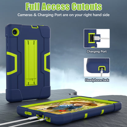 For TCL Tab 8 4G / Tab 8 LE (Model 9137W) / Tab 8 WiFi (Model 9132X) Kickstand Tablet Case Robot Style Silicone + PC Color Contrast Protective Cover