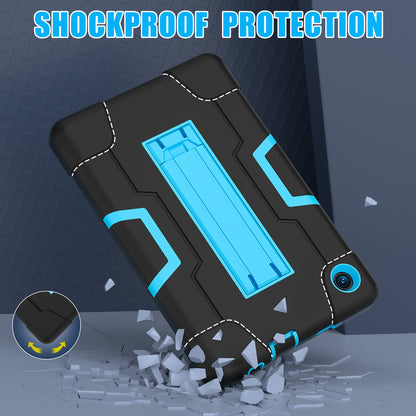 For TCL Tab 8 4G / Tab 8 LE (Model 9137W) / Tab 8 WiFi (Model 9132X) Kickstand Tablet Case Robot Style Silicone + PC Color Contrast Protective Cover