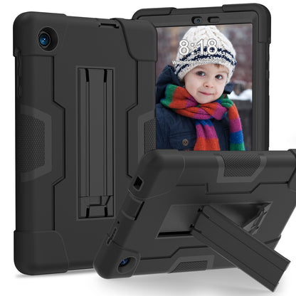 For TCL Tab 8 4G / Tab 8 LE (Model 9137W) / Tab 8 WiFi (Model 9132X) Kickstand Tablet Case Robot Style Silicone + PC Color Contrast Protective Cover
