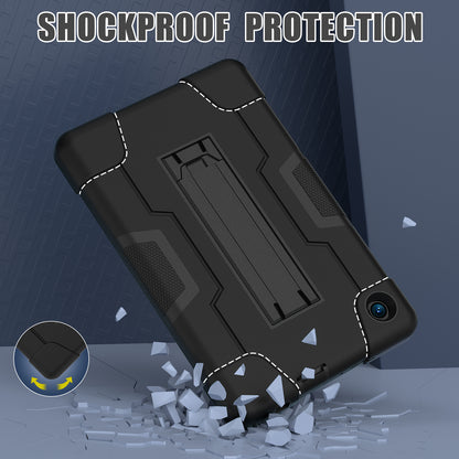 For TCL Tab 8 4G / Tab 8 LE (Model 9137W) / Tab 8 WiFi (Model 9132X) Kickstand Tablet Case Robot Style Silicone + PC Color Contrast Protective Cover