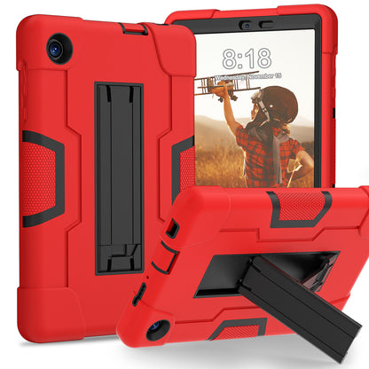 For TCL Tab 8 4G / Tab 8 LE (Model 9137W) / Tab 8 WiFi (Model 9132X) Kickstand Tablet Case Robot Style Silicone + PC Color Contrast Protective Cover