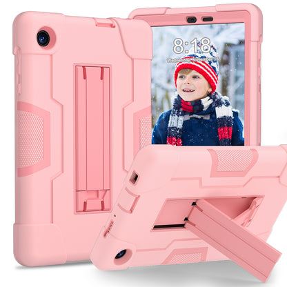 For TCL Tab 8 4G / Tab 8 LE (Model 9137W) / Tab 8 WiFi (Model 9132X) Kickstand Tablet Case Robot Style Silicone + PC Color Contrast Protective Cover