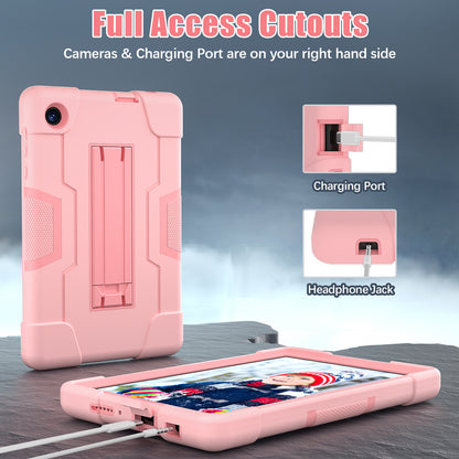 For TCL Tab 8 4G / Tab 8 LE (Model 9137W) / Tab 8 WiFi (Model 9132X) Kickstand Tablet Case Robot Style Silicone + PC Color Contrast Protective Cover