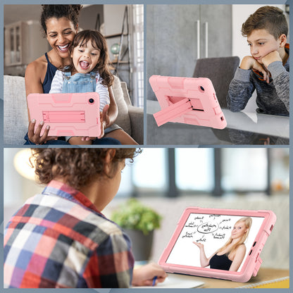 For TCL Tab 8 4G / Tab 8 LE (Model 9137W) / Tab 8 WiFi (Model 9132X) Kickstand Tablet Case Robot Style Silicone + PC Color Contrast Protective Cover