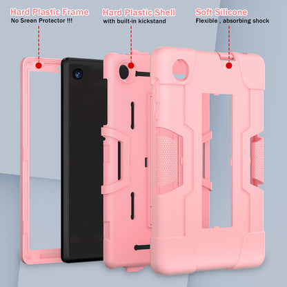 For TCL Tab 8 4G / Tab 8 LE (Model 9137W) / Tab 8 WiFi (Model 9132X) Kickstand Tablet Case Robot Style Silicone + PC Color Contrast Protective Cover