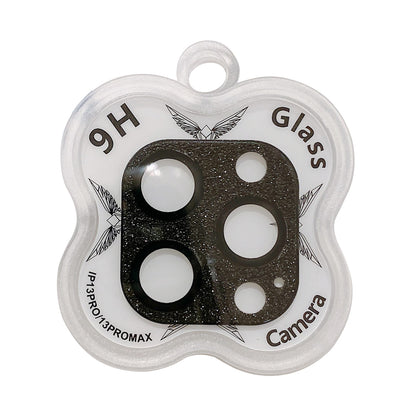 MKADI For iPhone 13 Pro Max 6.7 inch / 13 Pro 6.1 inch Camera Lens Protector Glitter 9H Tempered Glass Lens Film